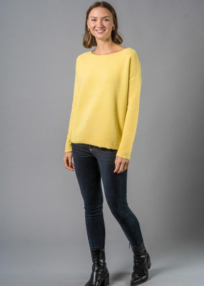 oversize Pullover Damen gelb von Connemara aus Baumwolle