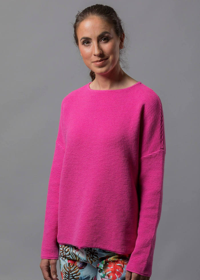 Oversize Pullover Damen pink von Connemara aus Baumwolle