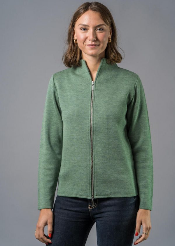 Lange Strickjacke Mit Reiverschluss Damen