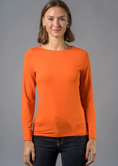 Viskose Langarmshirt Damen von Connemara in orange