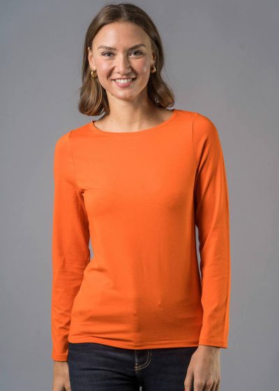 Viskose Langarmshirt Damen von Connemara in orange