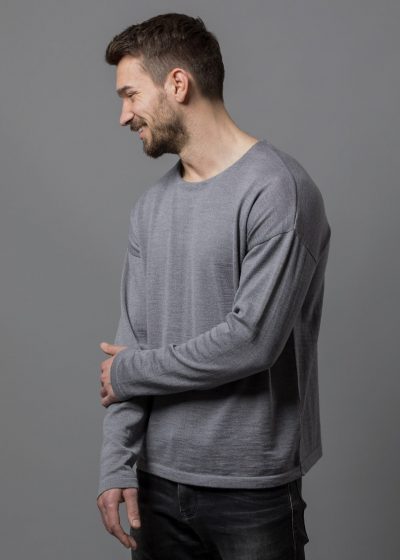 Pullover überschnittene Schulter silber melange Thorsten von Connemara