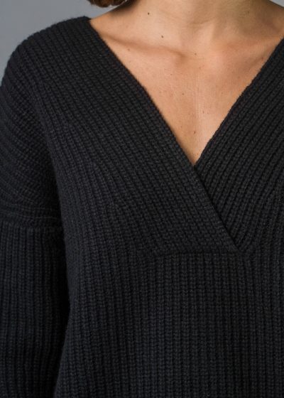 Detail Kragen Connemara - Perlfang Pullover Damen