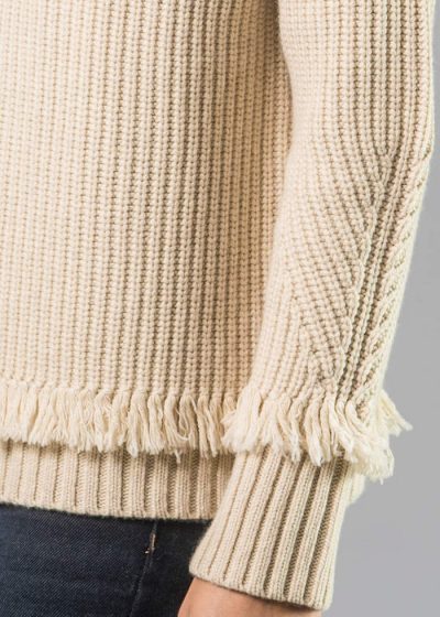 Detail Pullover mit Fransen beige - ein Kuschelpullover Damen von Connemara
