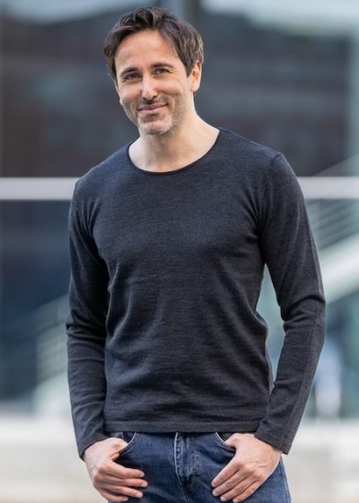 Pullover in anthrazit Herren Tim von Connemara aus Merinowolle