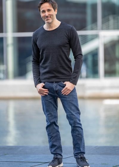 Pullover in anthrazit Herren Tim von Connemara aus Merinowolle