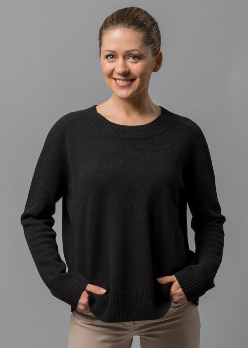 Oversize Pullover Damen schwarz Rhoda von Connemara